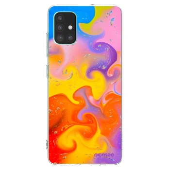 Picasee silikonski prozorni ovitek za Samsung Galaxy M51 M515F - Bubbles