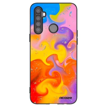 Picasee silikonski črni ovitek za Realme 5 - Bubbles