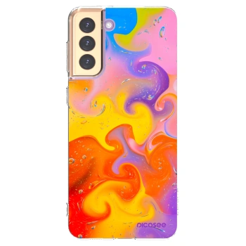 Picasee silikonski prozorni ovitek za Samsung Galaxy S21+ 5G G996F - Bubbles