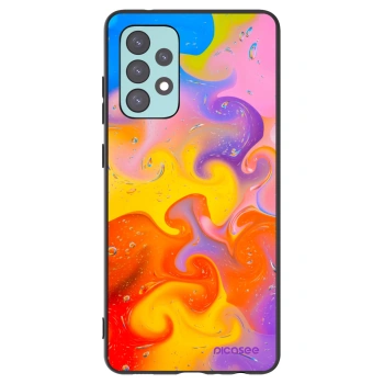 Picasee silikonski črni ovitek za Samsung Galaxy A72 A725F - Bubbles