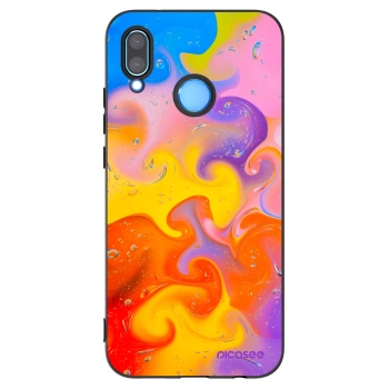 Picasee silikonski črni ovitek za Huawei P20 Lite - Bubbles
