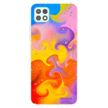 Picasee silikonski prozorni ovitek za Samsung Galaxy A22 A226B 5G - Bubbles