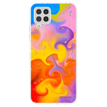 Picasee silikonski prozorni ovitek za Samsung Galaxy A22 A225F 4G - Bubbles