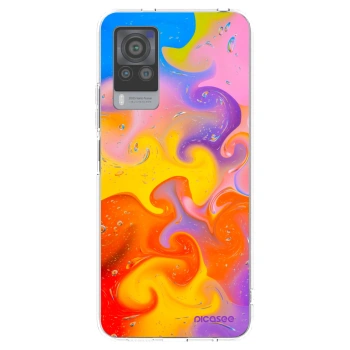 Picasee silikonski prozorni ovitek za Vivo X60 Pro 5G - Bubbles