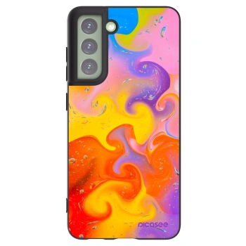 Picasee silikonski črni ovitek za Samsung Galaxy S21 FE 5G - Bubbles