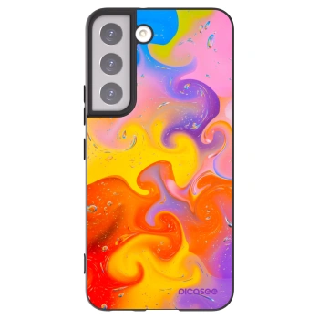 Picasee silikonski črni ovitek za Samsung Galaxy S22 5G - Bubbles