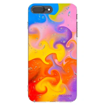 Picasee silikonski prozorni ovitek za Apple iPhone 7 Plus - Bubbles