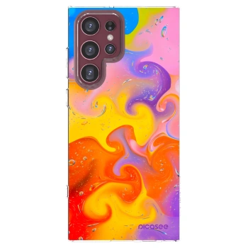 Picasee silikonski prozorni ovitek za Samsung Galaxy S22 Ultra 5G - Bubbles