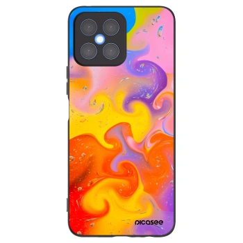 Picasee silikonski črni ovitek za Honor X8 4G - Bubbles