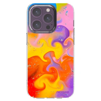Picasee silikonski prozorni ovitek za Apple iPhone 14 Pro - Bubbles