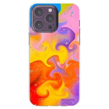 Picasee silikonski prozorni ovitek za Apple iPhone 14 Pro Max - Bubbles