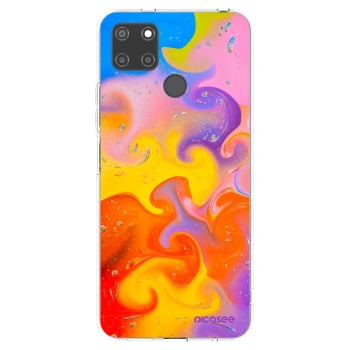 Picasee silikonski prozorni ovitek za Realme C21Y - Bubbles