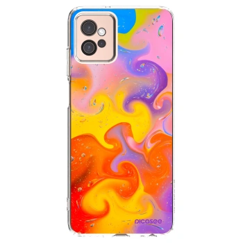 Picasee silikonski prozorni ovitek za Motorola Moto G32 - Bubbles
