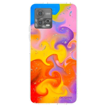 Picasee silikonski prozorni ovitek za Motorola Moto G72 - Bubbles