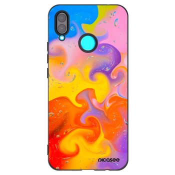 Picasee silikonski črni ovitek za Huawei Nova 3 - Bubbles