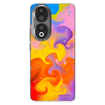Picasee silikonski prozorni ovitek za Honor 90 5G - Bubbles