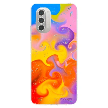 Picasee silikonski prozorni ovitek za Motorola Moto G51 - Bubbles