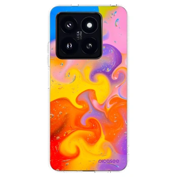 Picasee silikonski prozorni ovitek za Xiaomi 14 Pro - Bubbles