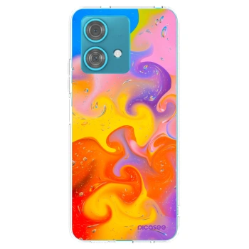 Picasee silikonski prozorni ovitek za Motorola Edge 40 Neo - Bubbles