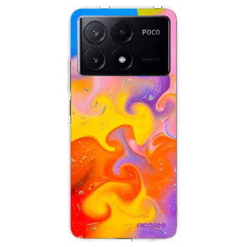 Picasee silikonski prozorni ovitek za Xiaomi Poco X6 Pro - Bubbles