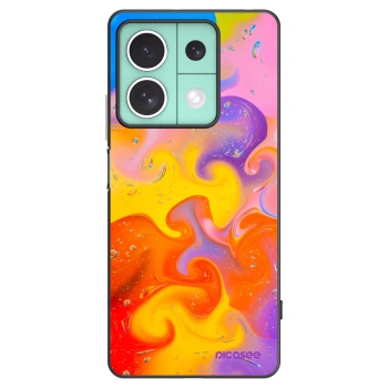 Picasee silikonski črni ovitek za Xiaomi Redmi Note 13 5G - Bubbles