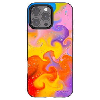 Picasee silikonski črni ovitek za Apple iPhone 16 Pro Max - Bubbles
