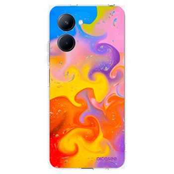 Picasee silikonski prozorni ovitek za Realme C33 (2023) - Bubbles