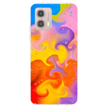 Picasee silikonski prozorni ovitek za Motorola Moto G53 5G - Bubbles