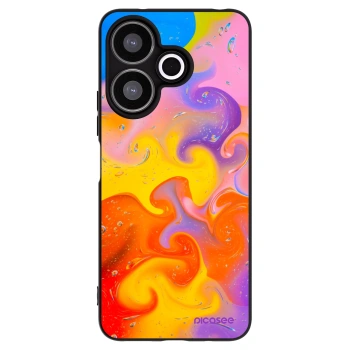 Picasee silikonski črni ovitek za Xiaomi Redmi 13 4G - Bubbles
