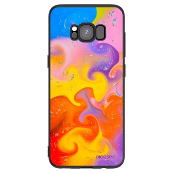 Picasee silikonski črni ovitek za Samsung Galaxy S8 G950F - Bubbles