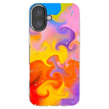 Picasee silikonski prozorni ovitek za Apple iPhone 16 Plus - Bubbles