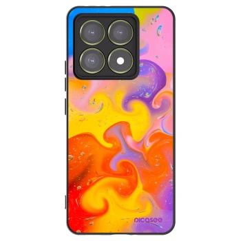 Picasee silikonski črni ovitek za Xiaomi 14T - Bubbles
