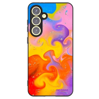 Picasee silikonski črni ovitek za Samsung Galaxy S24 FE S721B - Bubbles