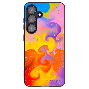 Picasee silikonski črni ovitek za Samsung Galaxy S25 5G - Bubbles