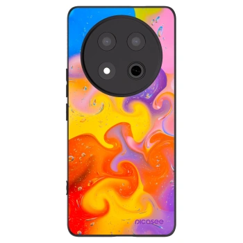Picasee silikonski črni ovitek za Honor Magic7 Lite 5G - Bubbles