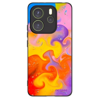 Picasee silikonski črni ovitek za Xiaomi Redmi Note 14 4G - Bubbles