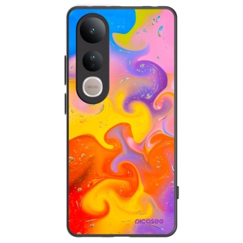 Picasee silikonski črni ovitek za Vivo V50 Lite 5G - Bubbles