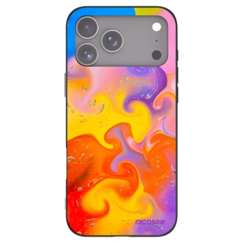 Picasee silikonski črni ovitek za Apple iPhone 17 Pro Max - Bubbles