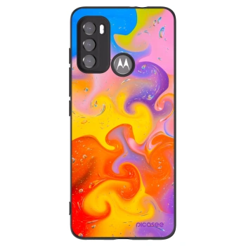 Picasee silikonski črni ovitek za Motorola Edge 60 5G - Bubbles