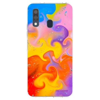 Picasee silikonski prozorni ovitek za Samsung Galaxy A40 A405F - Bubbles