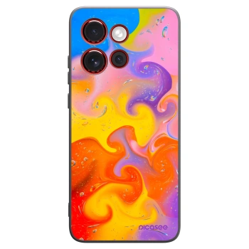 Picasee silikonski črni ovitek za Motorola Edge 60 Neo 5G - Bubbles