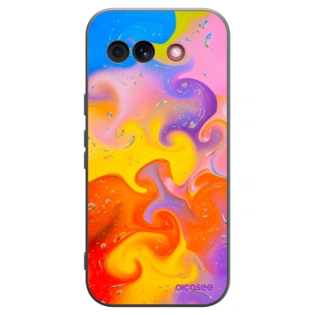Picasee silikonski črni ovitek za Google Pixel 10a - Bubbles