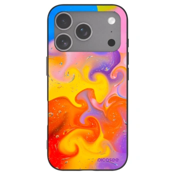 Picasee silikonski črni ovitek za Apple iPhone 18 Pro - Bubbles