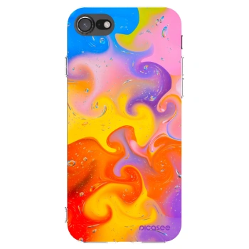 Picasee silikonski prozorni ovitek za Apple iPhone 8 - Bubbles