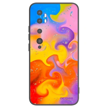 Picasee silikonski črni ovitek za Xiaomi Mi Note 10 (Pro) - Bubbles
