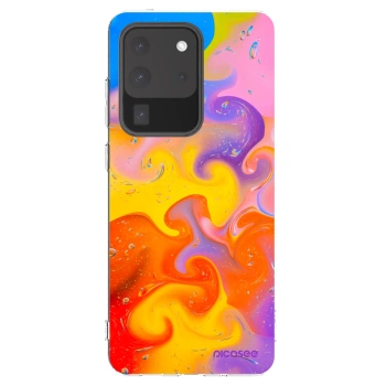 Picasee silikonski prozorni ovitek za Samsung Galaxy S20 Ultra 5G G988F - Bubbles