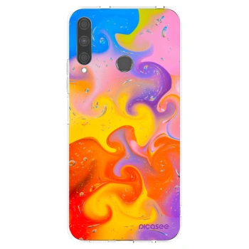 Picasee silikonski prozorni ovitek za Huawei P40 Lite E - Bubbles