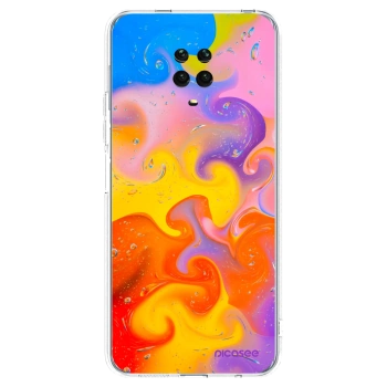 Picasee silikonski prozorni ovitek za Xiaomi Redmi Note 9 Pro - Bubbles