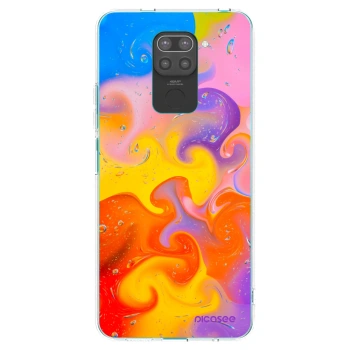 Picasee silikonski črni ovitek za Xiaomi Redmi Note 9 - Bubbles