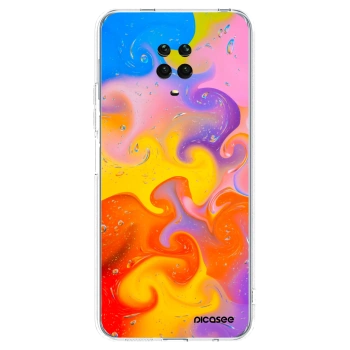 Picasee silikonski prozorni ovitek za Xiaomi Redmi Note 9S - Bubbles